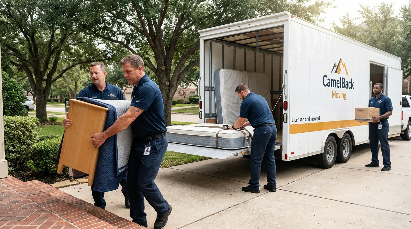 Crew loading residential truck for cross-state move from Tionesta, PA