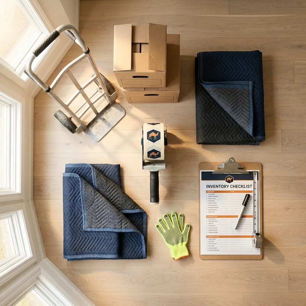 Professional moving supplies and packing materials layout for Tionesta residential relocations
