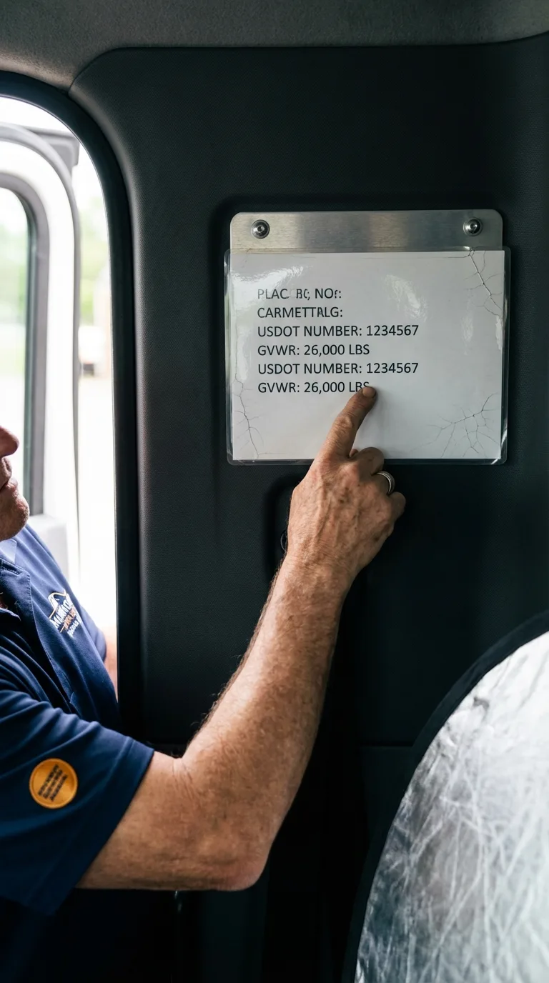 USDOT licensing placard verification in Tionesta